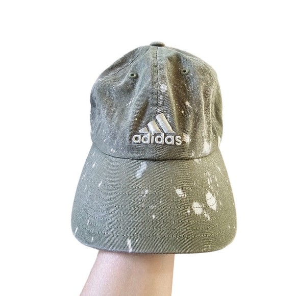 Adidas Men's Adjustable One Size Fits All Green Splatter Hat - Picture 1 of 6